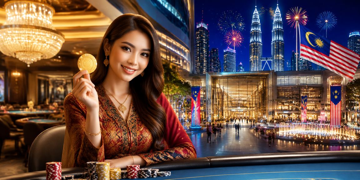 Pemandangan bandar Kuala Lumpur dengan fokus pertaruhan sukan